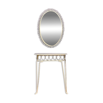 Console table with mirror from the 1960s