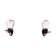 Pair of opal glass and solid wood wall lamps