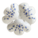 Pillivuyt porcelain 3-compartment dish, blue flowers