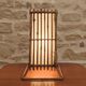 Modernist design table lamp, bamboo and metal