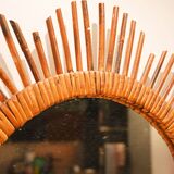 Rattan sun mirror