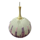 Høyrup Plast Danish pendant lamp, embroidered floral shade, 1960s