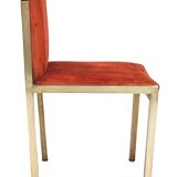 4 Italian brass chairs