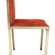 4 Italian brass chairs
