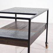 Chariot de bar en mosaïque par Herbert Hirche pour Rosenthal