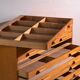 Antique plan cabinet made of beech wood – Slovakia, circa 1960