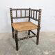 Turned wooden corner chair