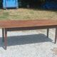 19th century farmhouse table in oak and poplar with spindle legs 198cm