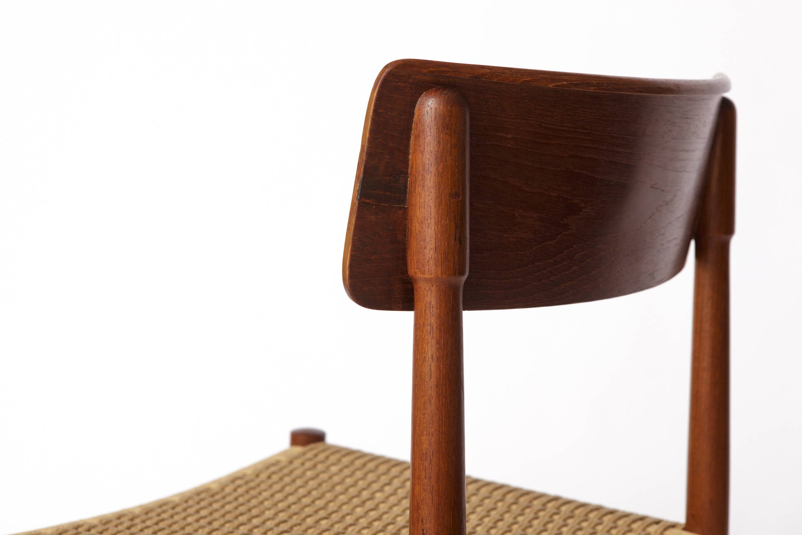 1960s Danish Dining Chair – Teak Wood Frame with Danish Cord Seat – Vintage
