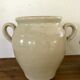 2 enamelled sandstone pots