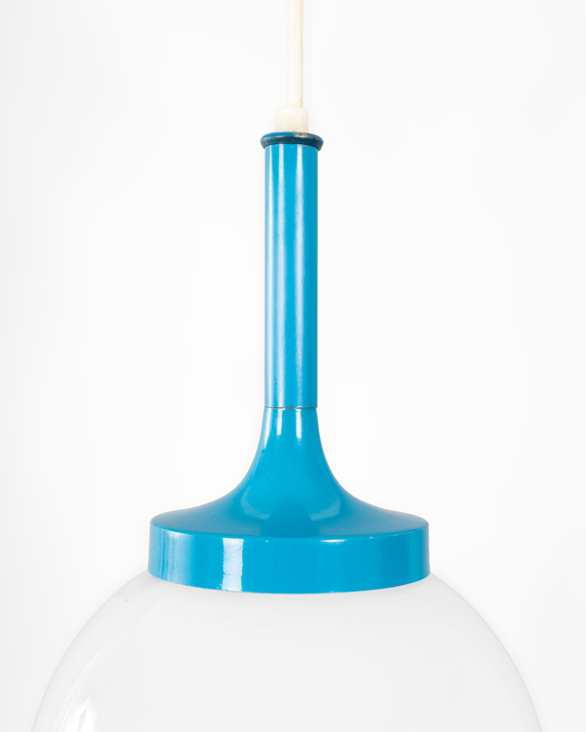 Vintage opaline pendant lamp, 1970's, France