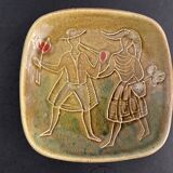 Ceramic trinket bowl Italian numbered, Alessio Tasca, mid Century