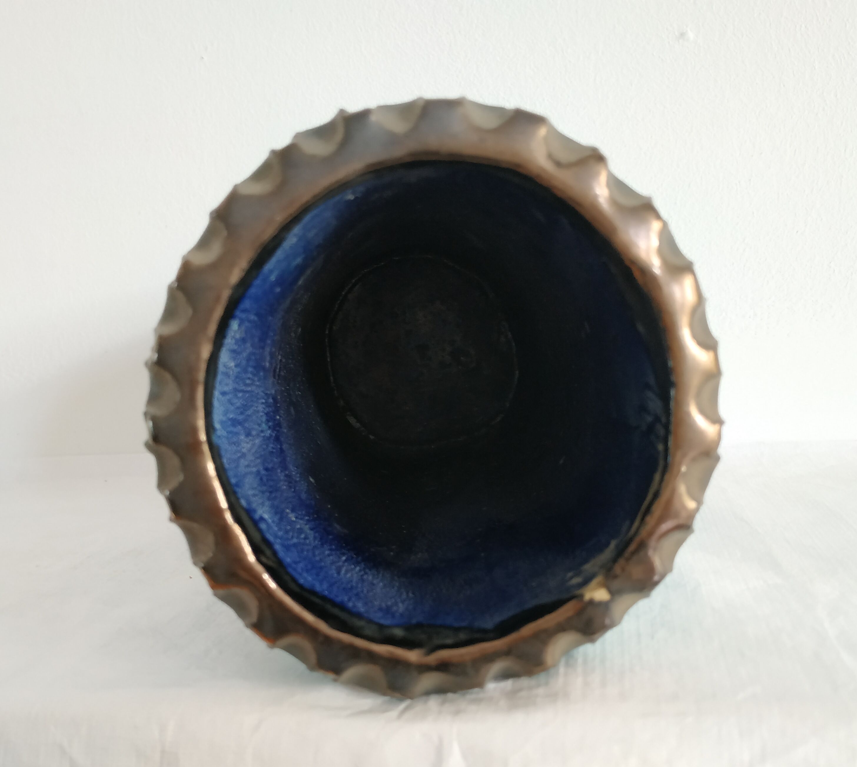 Triki's blue glaze roller vase