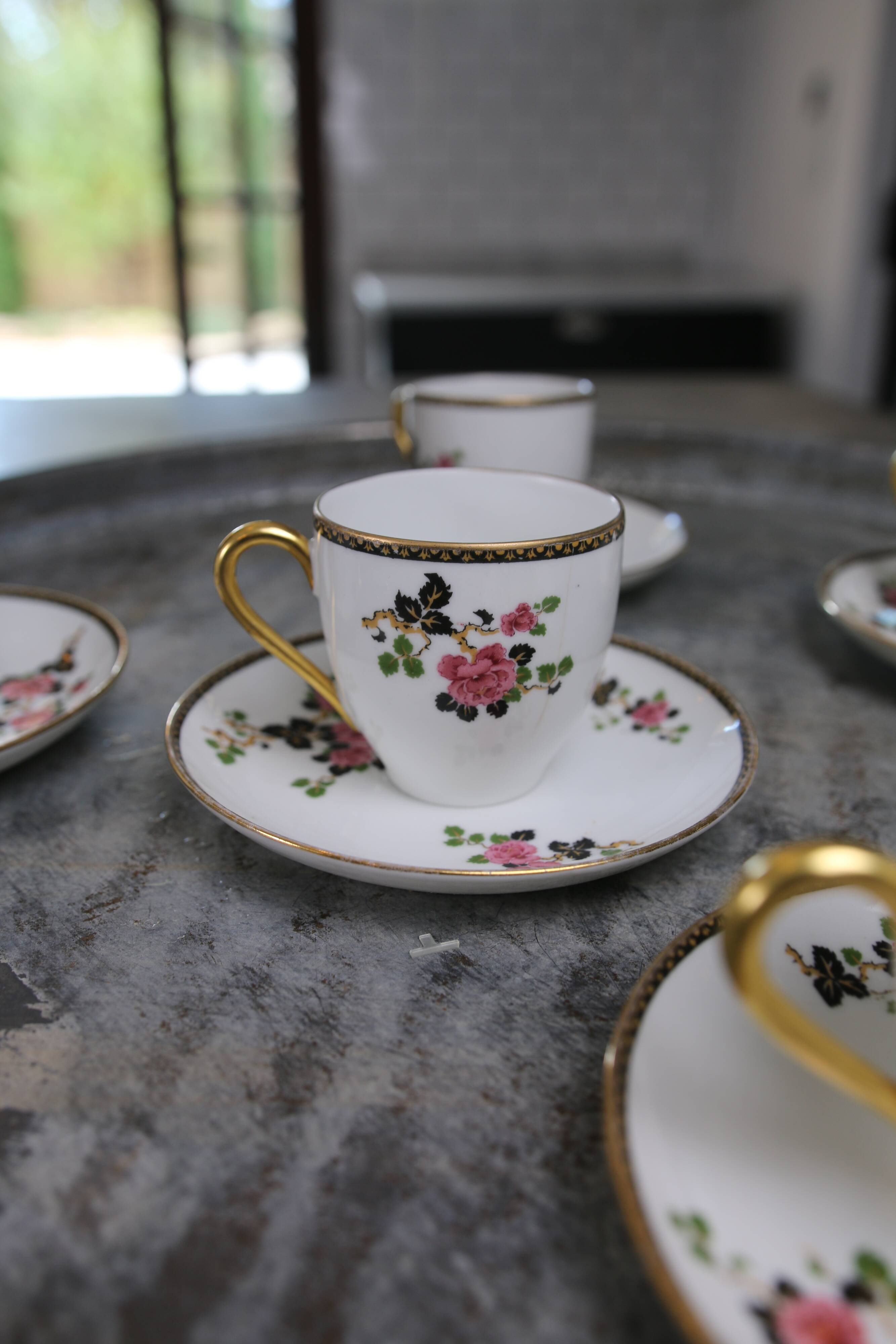 Limoges porcelain coffee service F.Legrand (13 pieces), early 20th century