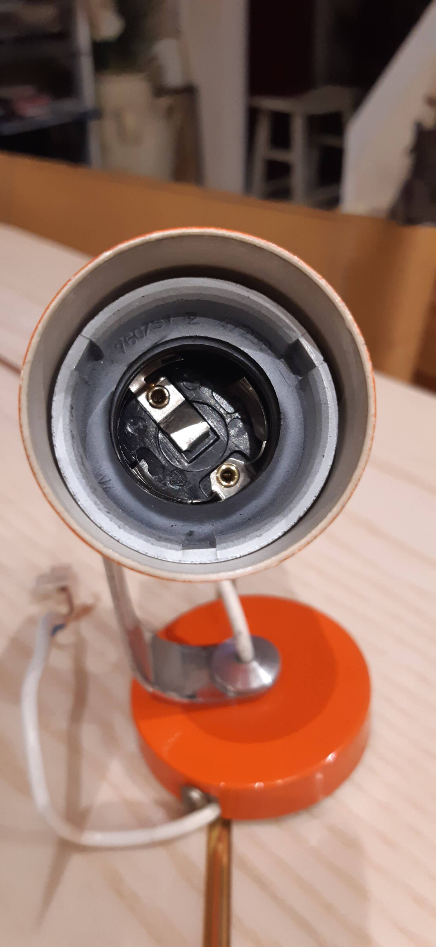 Adjustable vintage orange spot light