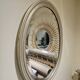 Bevelled oval mirror