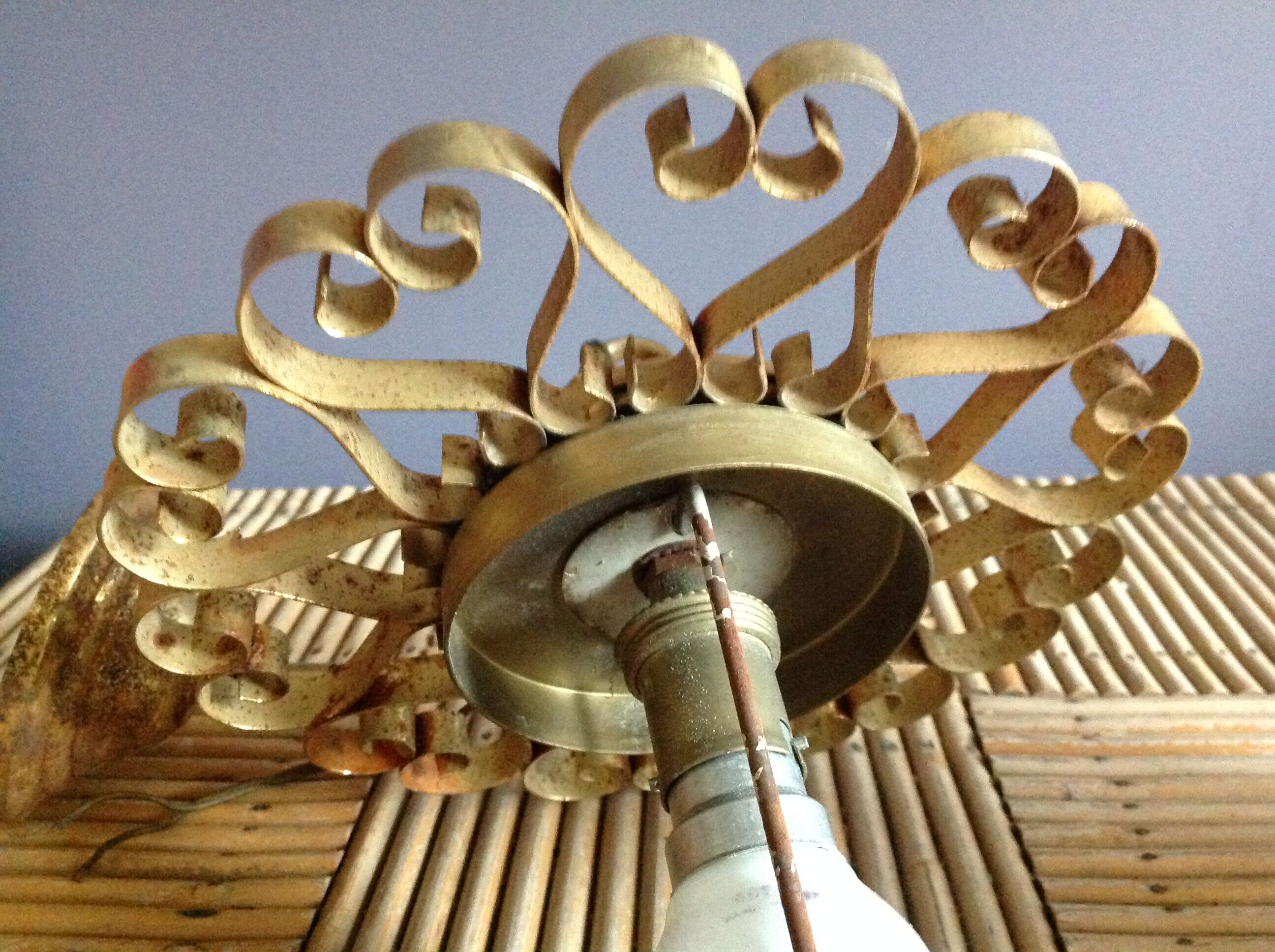 Glass and brass hanging