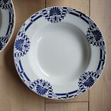 Set of 3 hollow plates Orchies Moulin des Loups Palmes