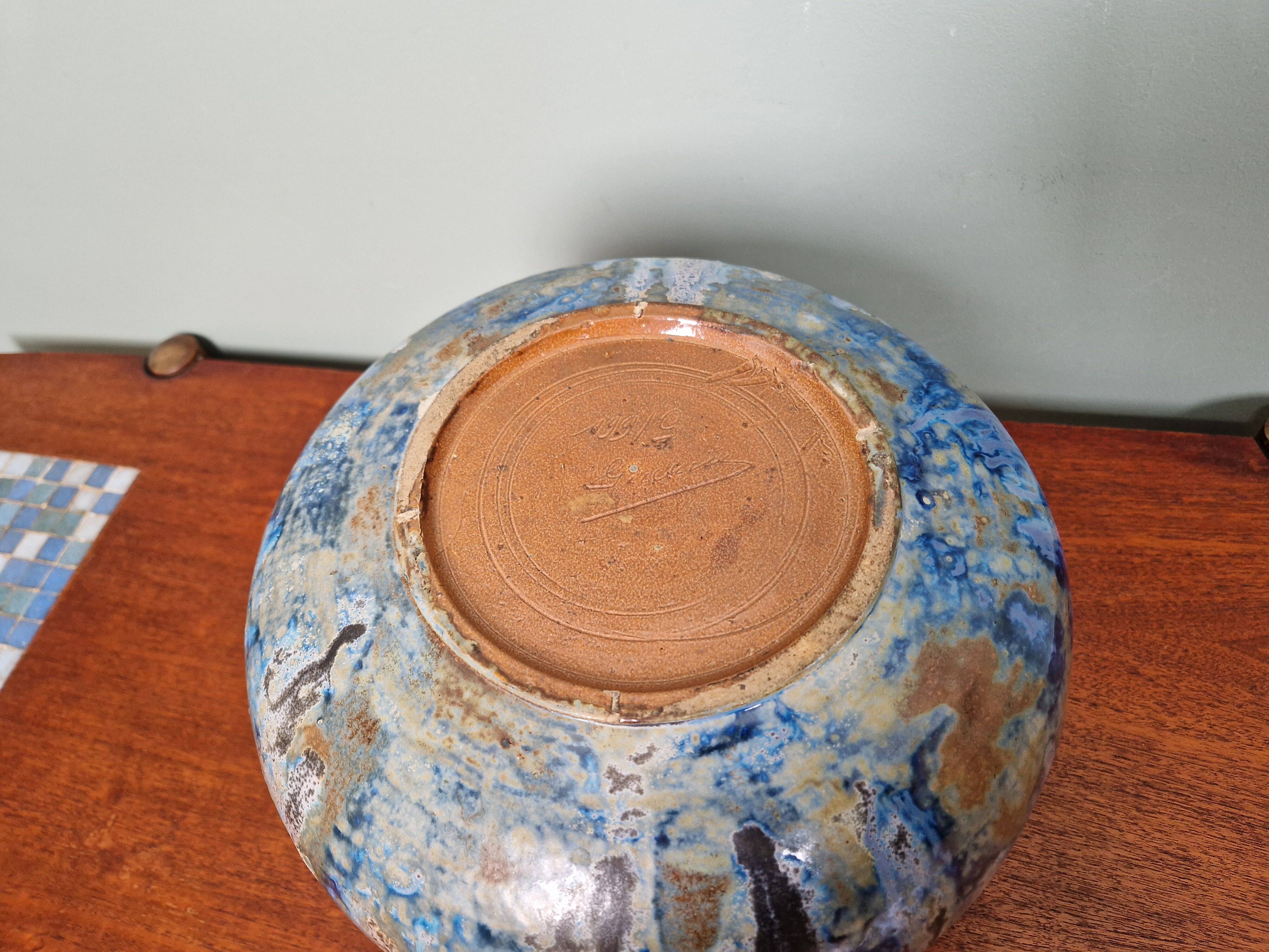 flamed stoneware vase, Roger Guérin (Bouffioulx, Belgium)