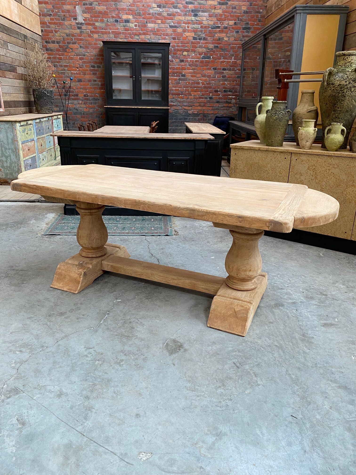 Monastery type table in solid oak