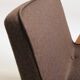 Scandinavian chocolate wool armchair designed by Chierowski