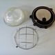 Ceiling lamp in Bakelite and glass.