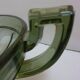 Art deco val st lambert's beautiful smoked grey glass walk-on cut