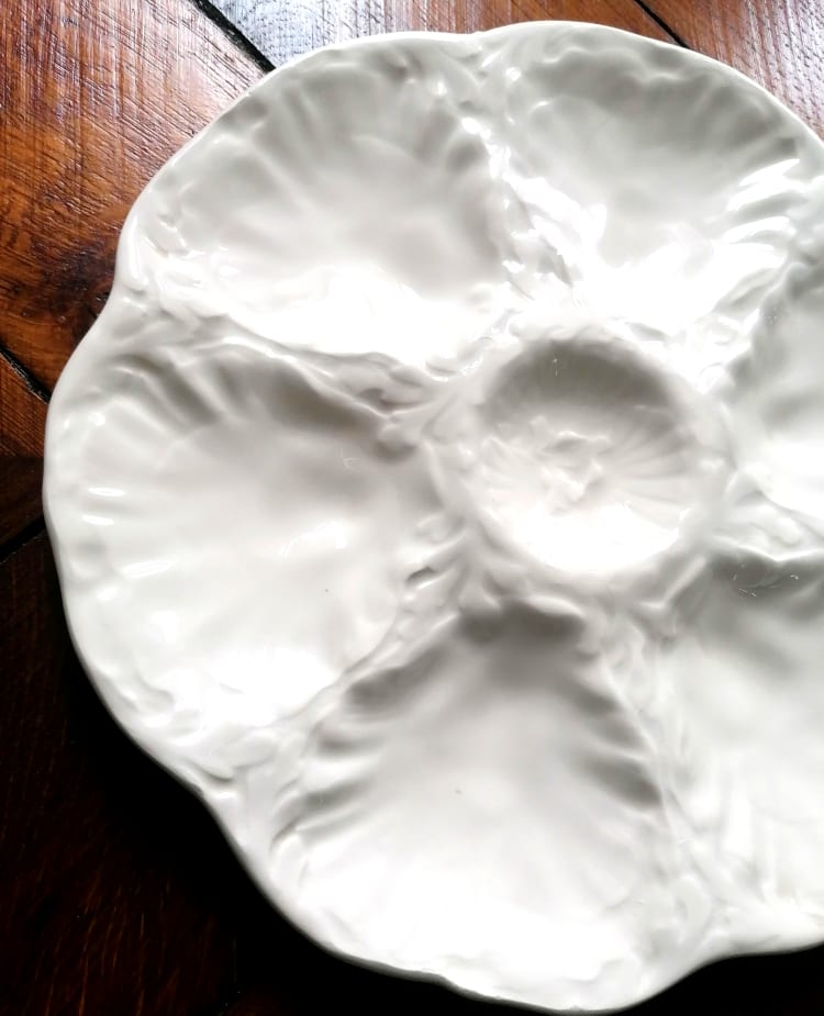 Service oyster plates slurry Gien