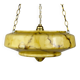 Art Deco pendant lamp in yellow glass, 1930s