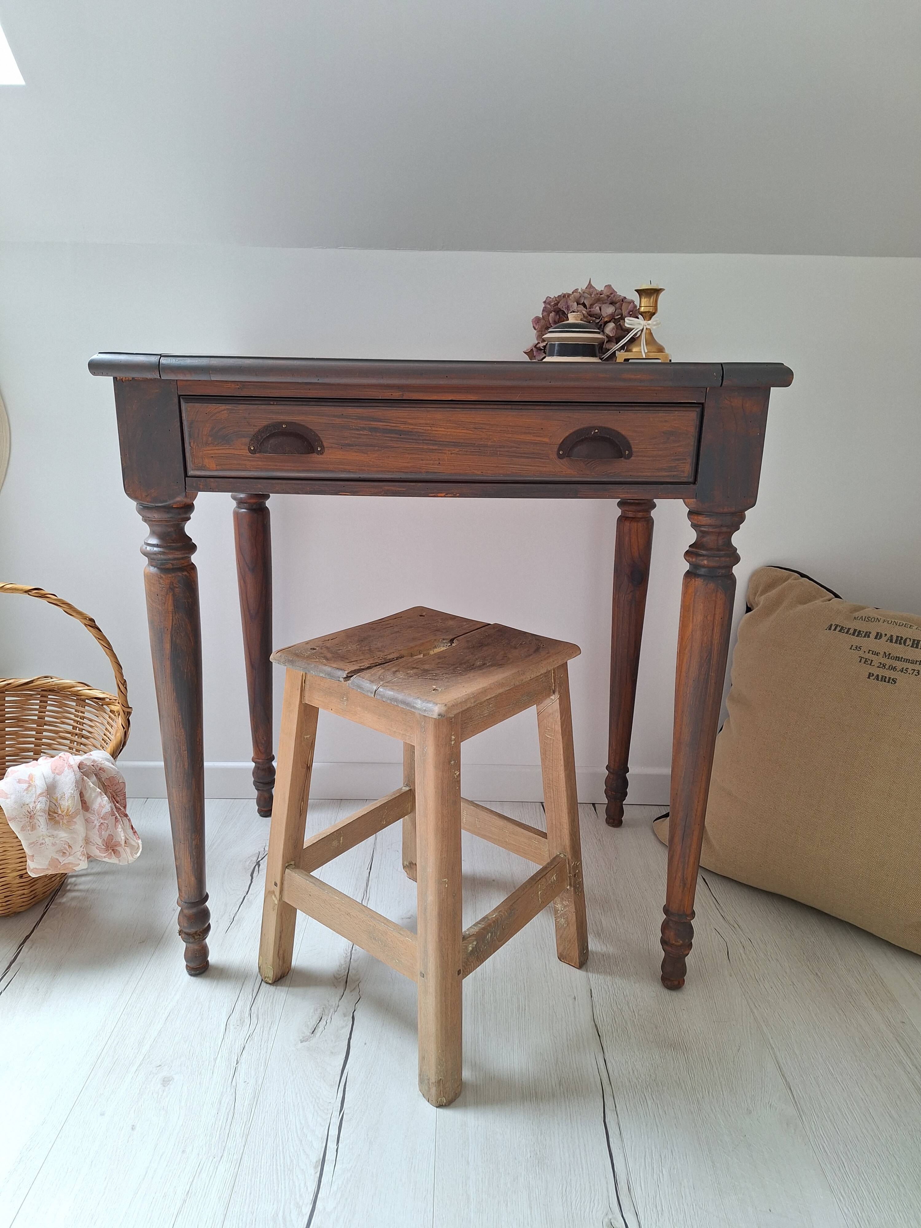 Solid wood desk / side table