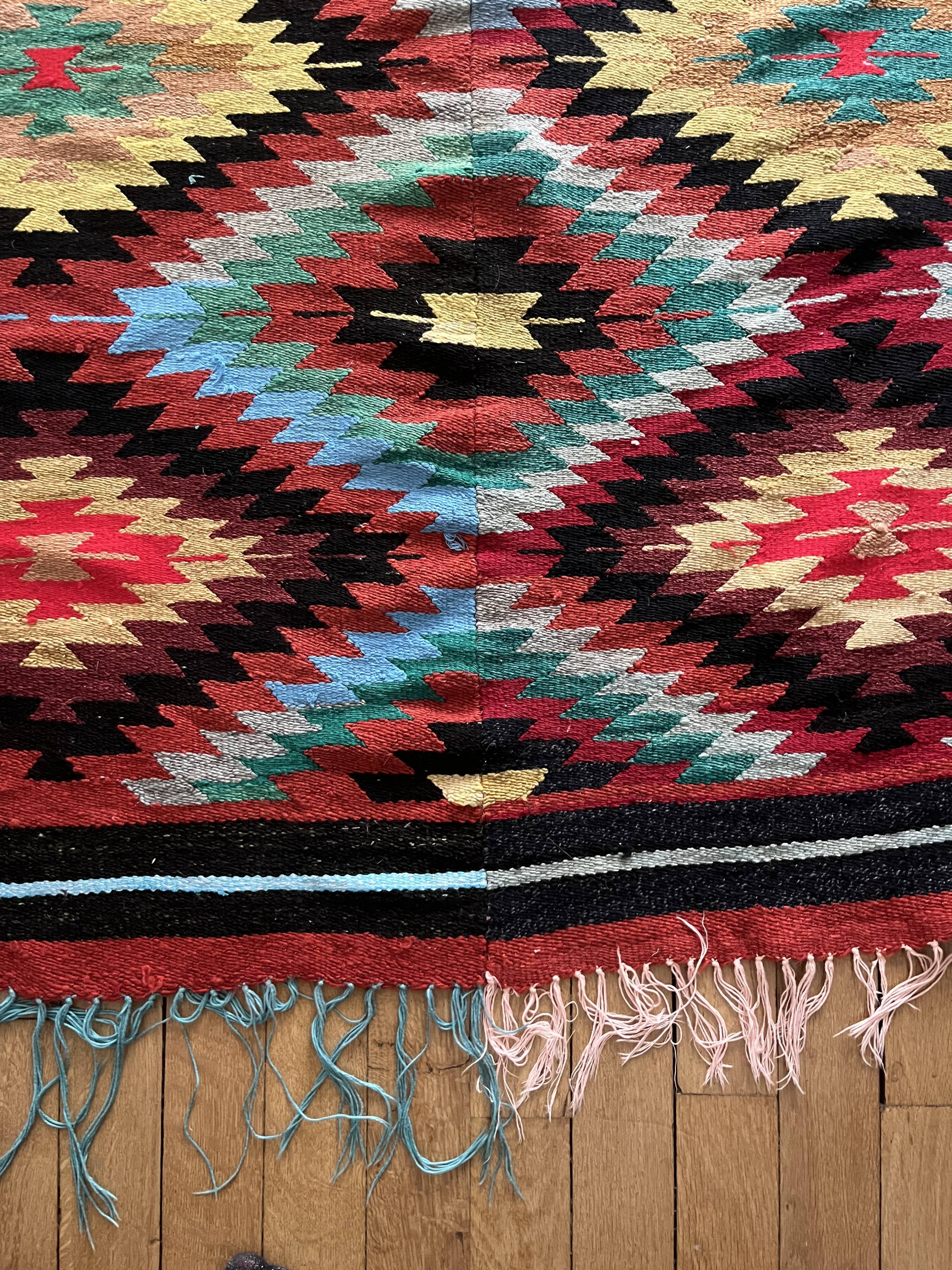 Vintage kilim rug, 246x130 cm
