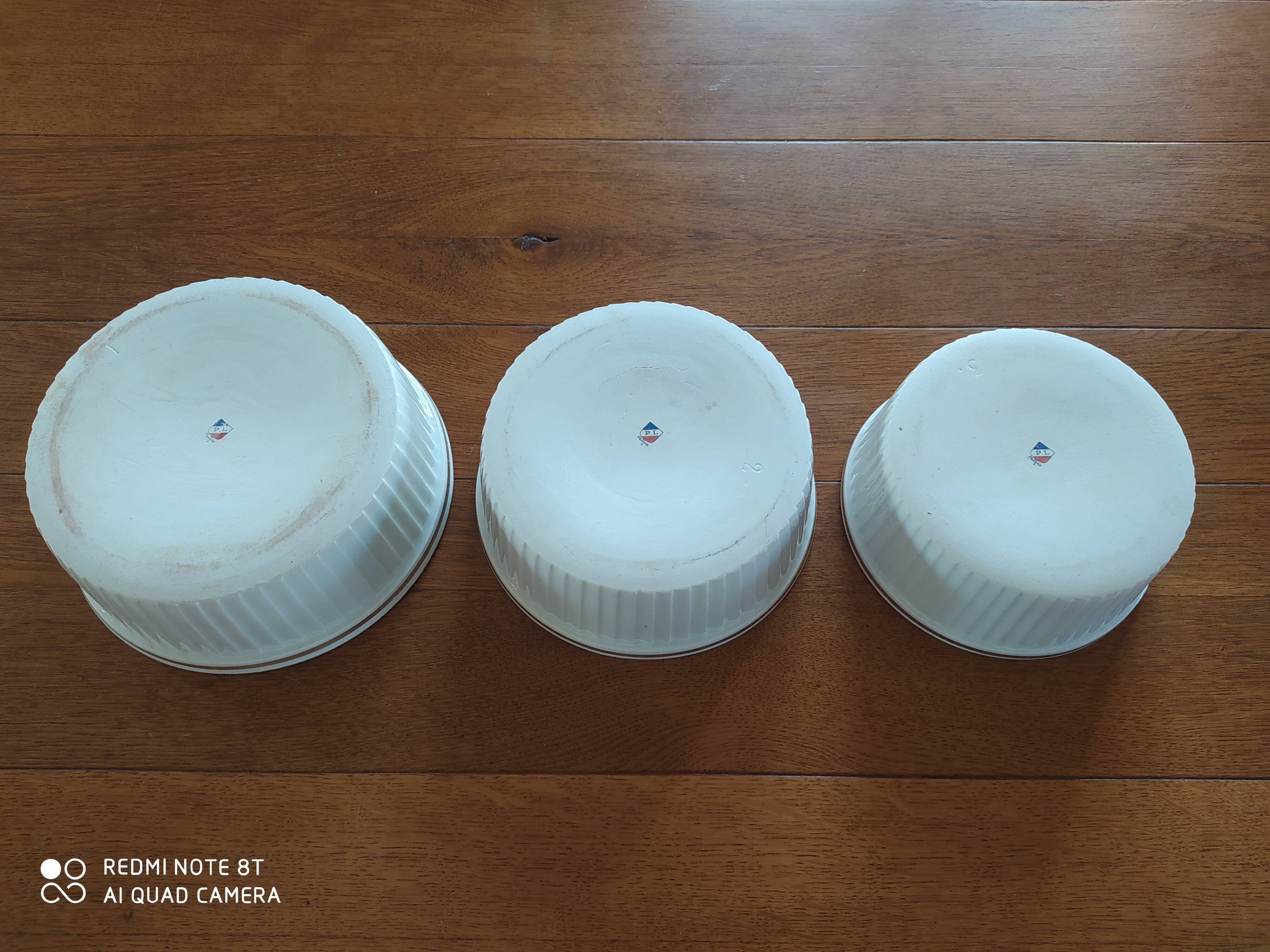 Set of 3 Limoges porcelain bowls