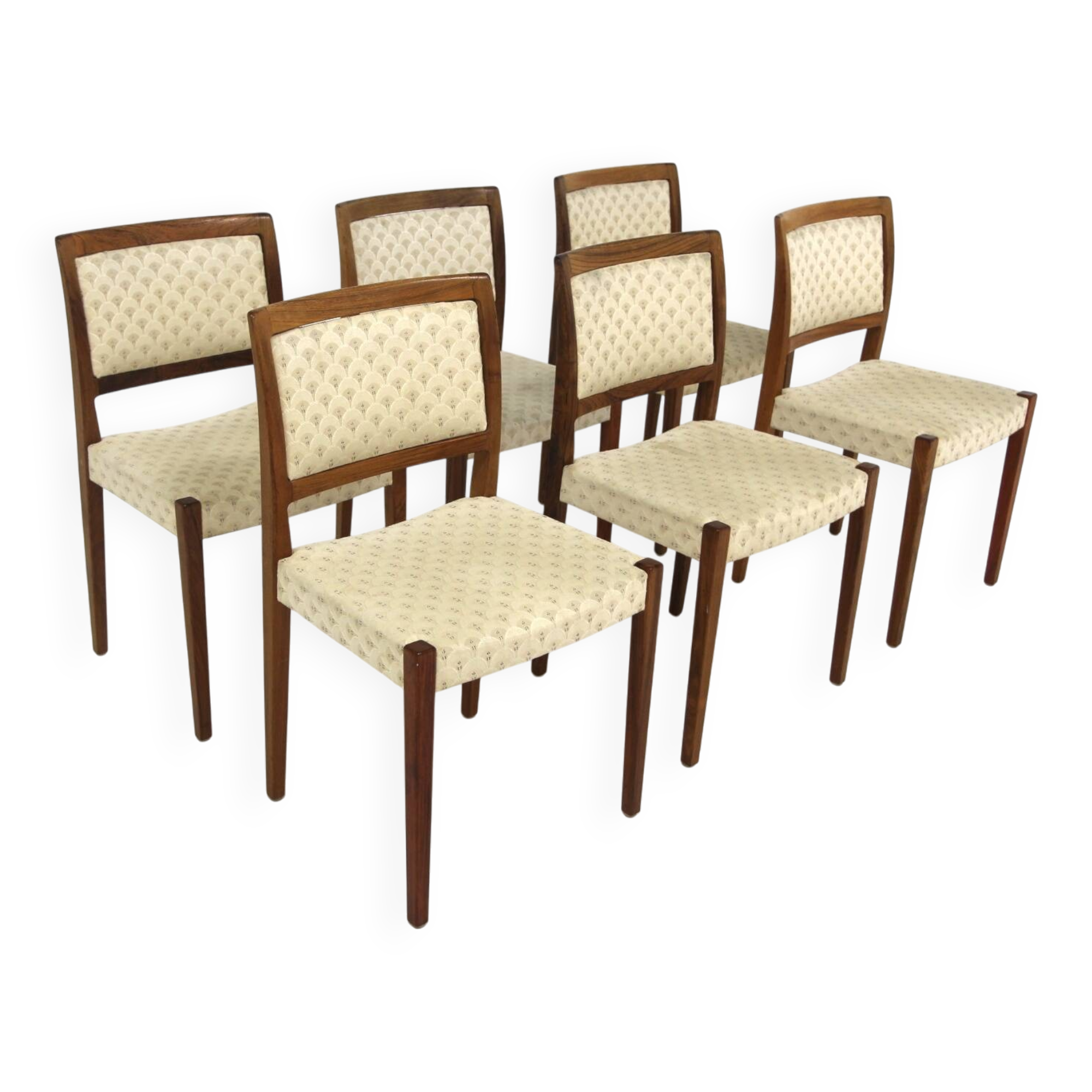 Set of 6 "Garmi" walnut chairs, Troeds, Bjärnum, Sweden, 1960