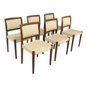Set de 6 chaises en noyer
