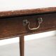Old square oak dining table from the mid-20th century with 2 drawers