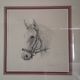 Pencil wash drawing on vellum horse painting signature to identify framed signed and dated