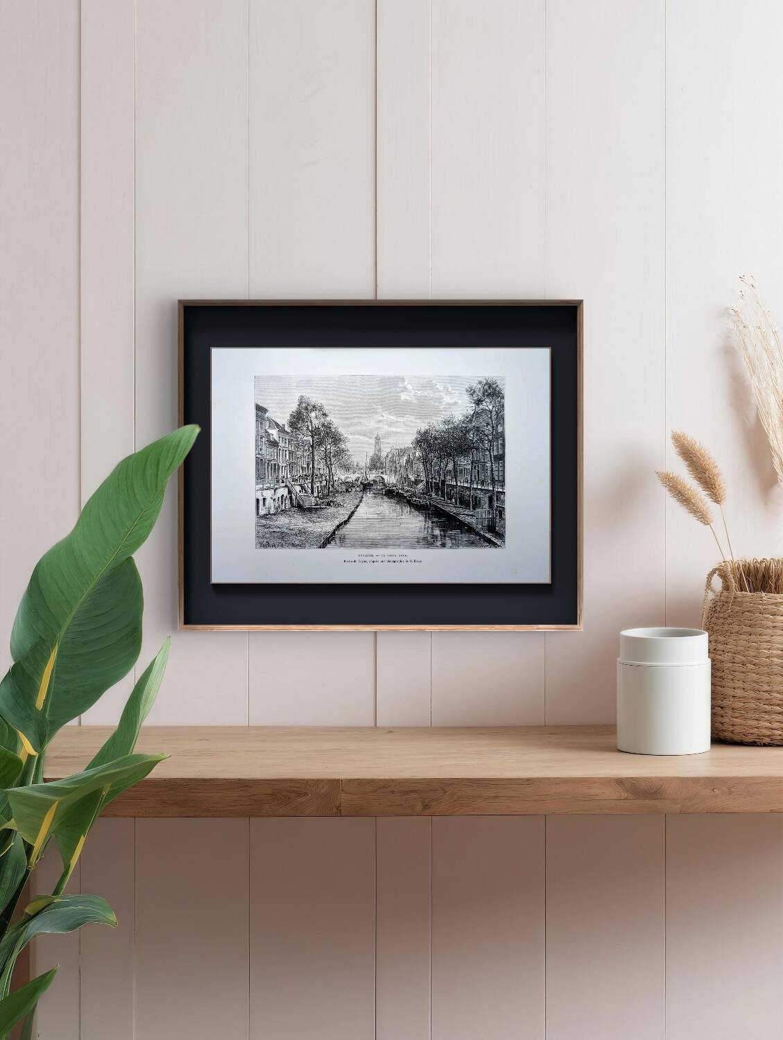 Utrecht, Netherlands, Vintage engraving, printed in 1879.