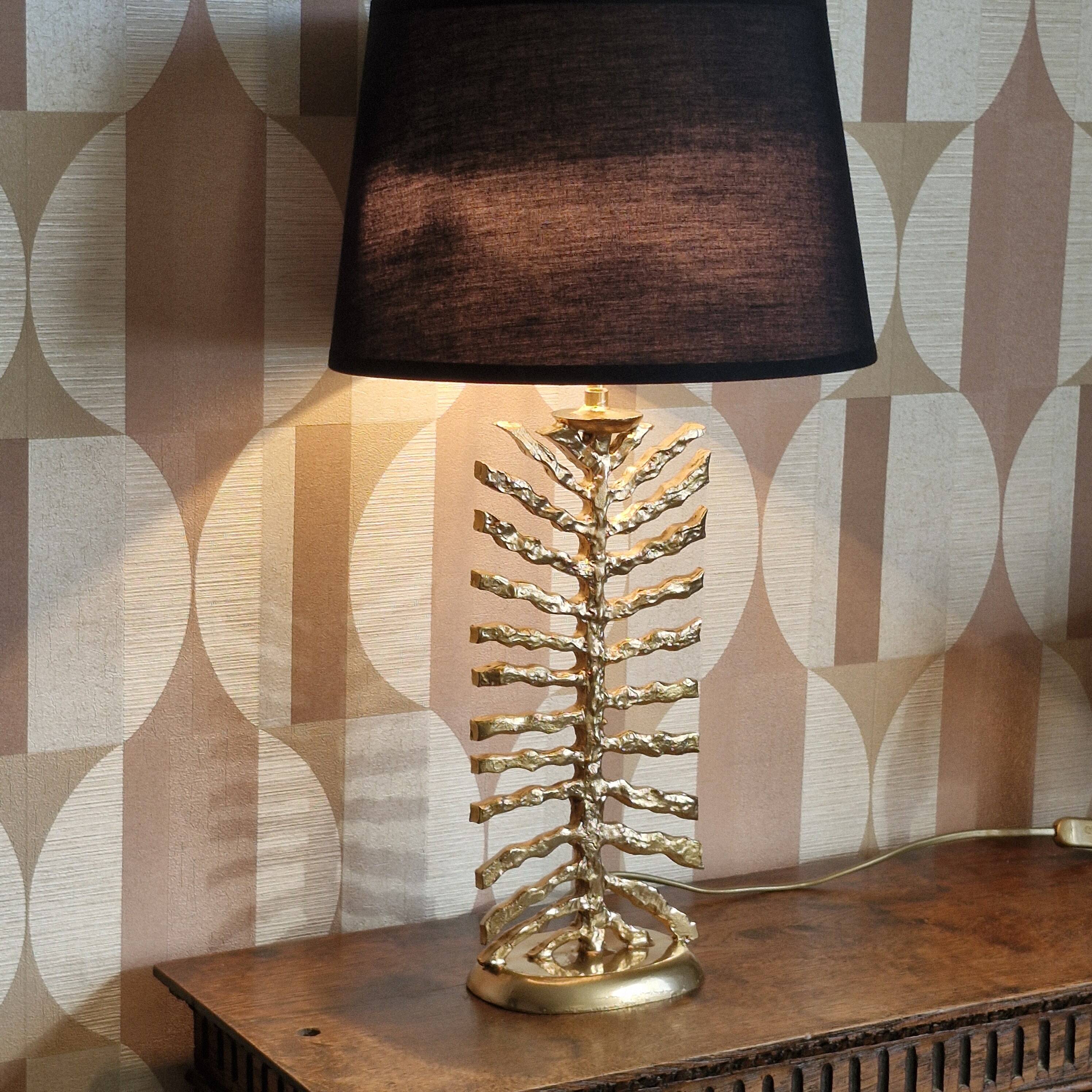 Gilded bronze lamp Stéphane Galerneau