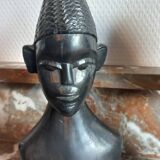 African carved wooden couple