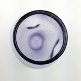 Purple bubble blown glass vase