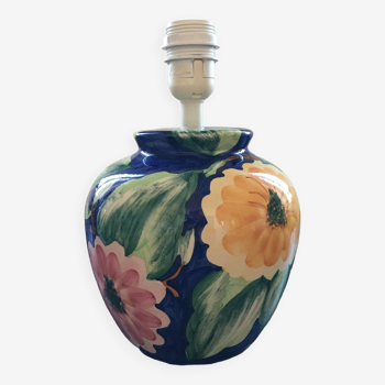 Pied de lampe italienne fleuri