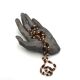 Cast iron silver-coloured catchall in the shape of a hand, 1970s sculpture.