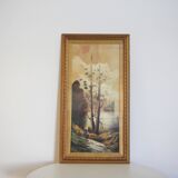 Paintings, oil on canvas, Moretti, 1970, set of 3