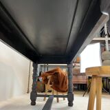 Matte black farmhouse table