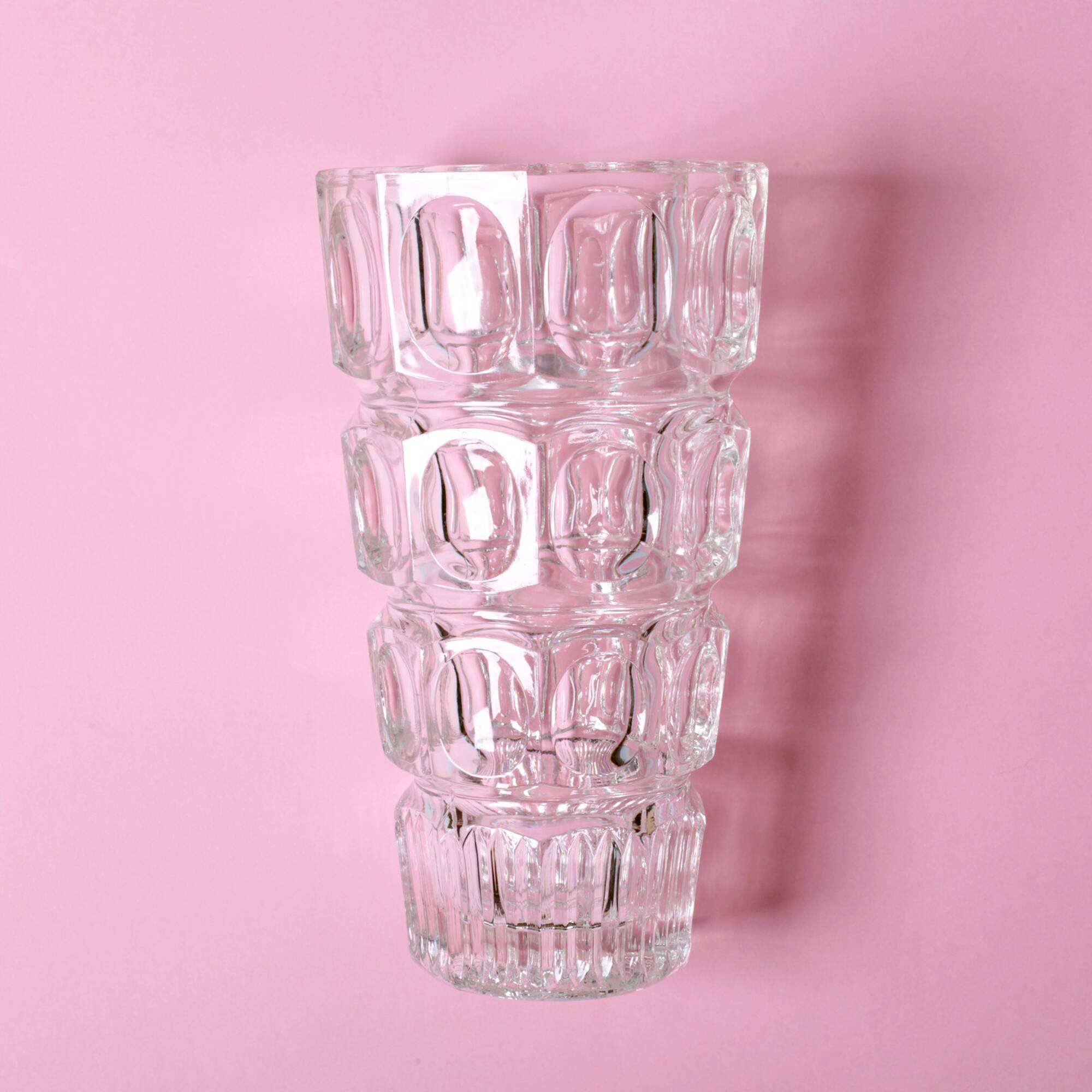 Thousand Eyes Glass Vase By Josef Hoffmann / Moser / Czech Republic / 1930s