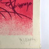 Messenger alechinsky arnal van velde, c 1980. lithograph signed in pencil