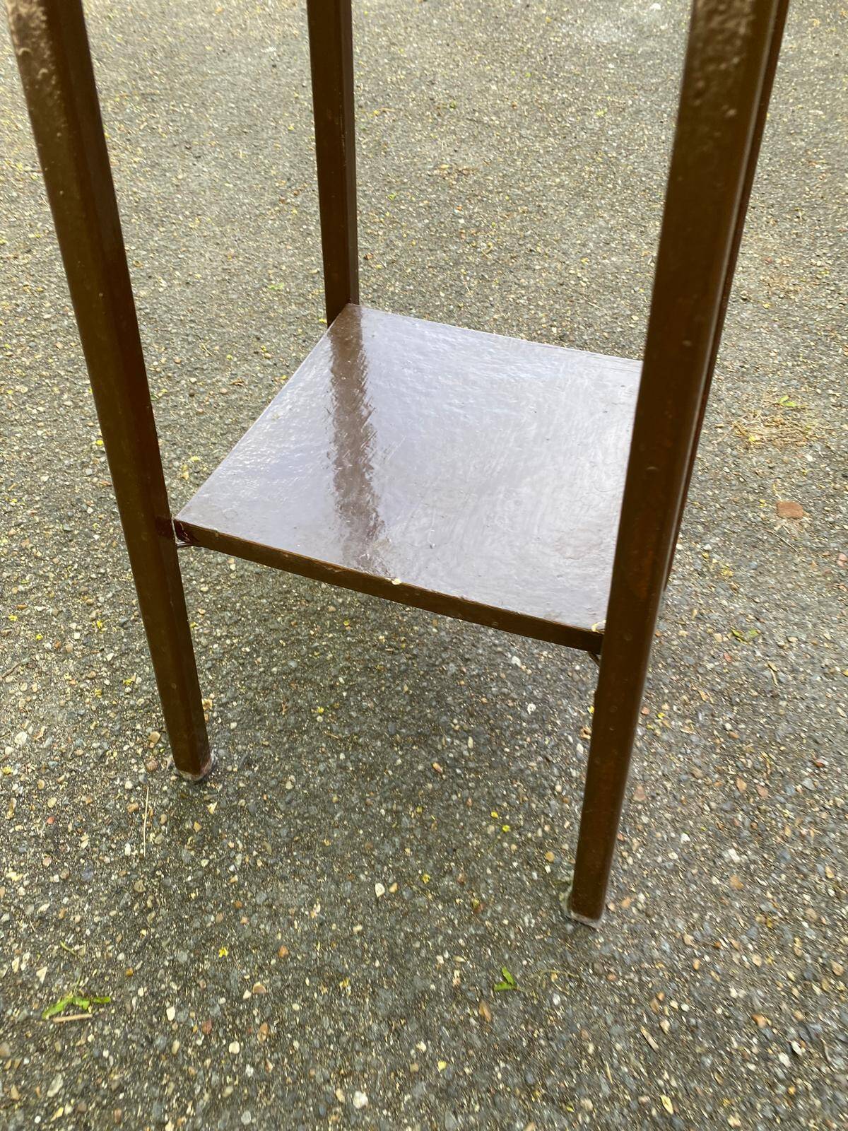 Vintage solid wood stool repainted 91cm