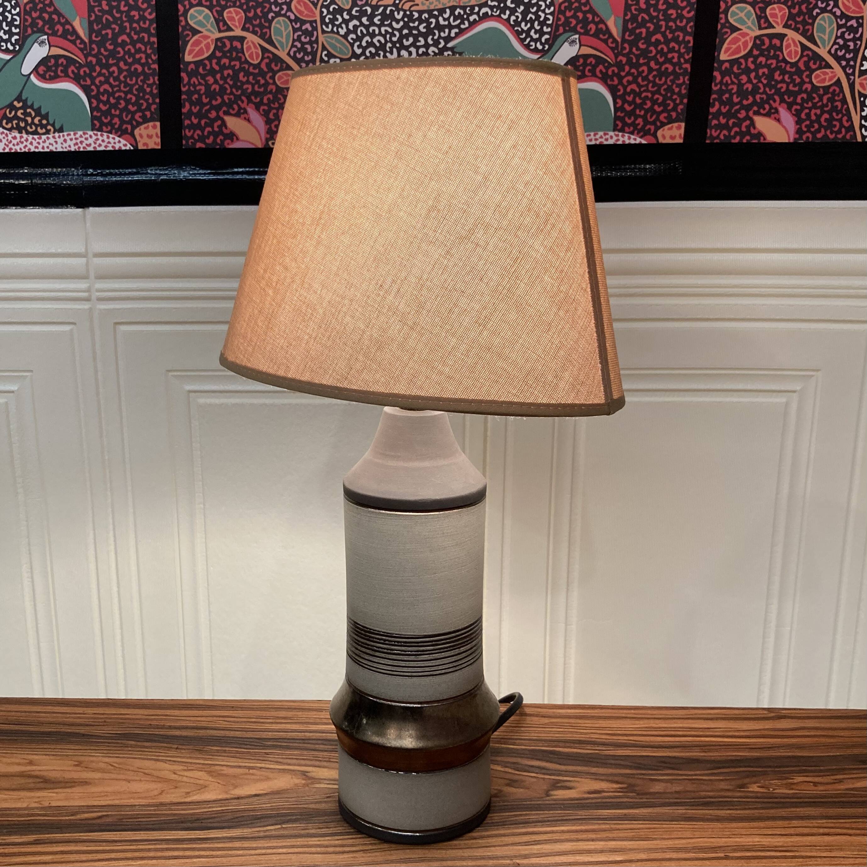 Ceramic lamp stamped scandinavian design 1960.