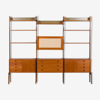 Scandinavian  free standing  Ergo wall unit bar cabinet and 3 cabinets and with 7 shelves,  by John