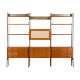 Scandinavian  free standing  Ergo wall unit bar cabinet and 3 cabinets and with 7 shelves,  by John